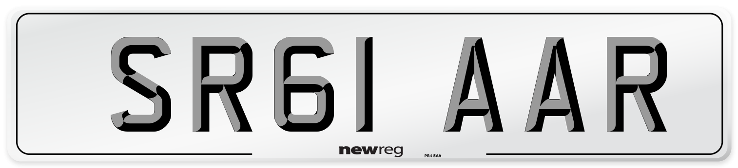 SR61 AAR Number Plate from New Reg